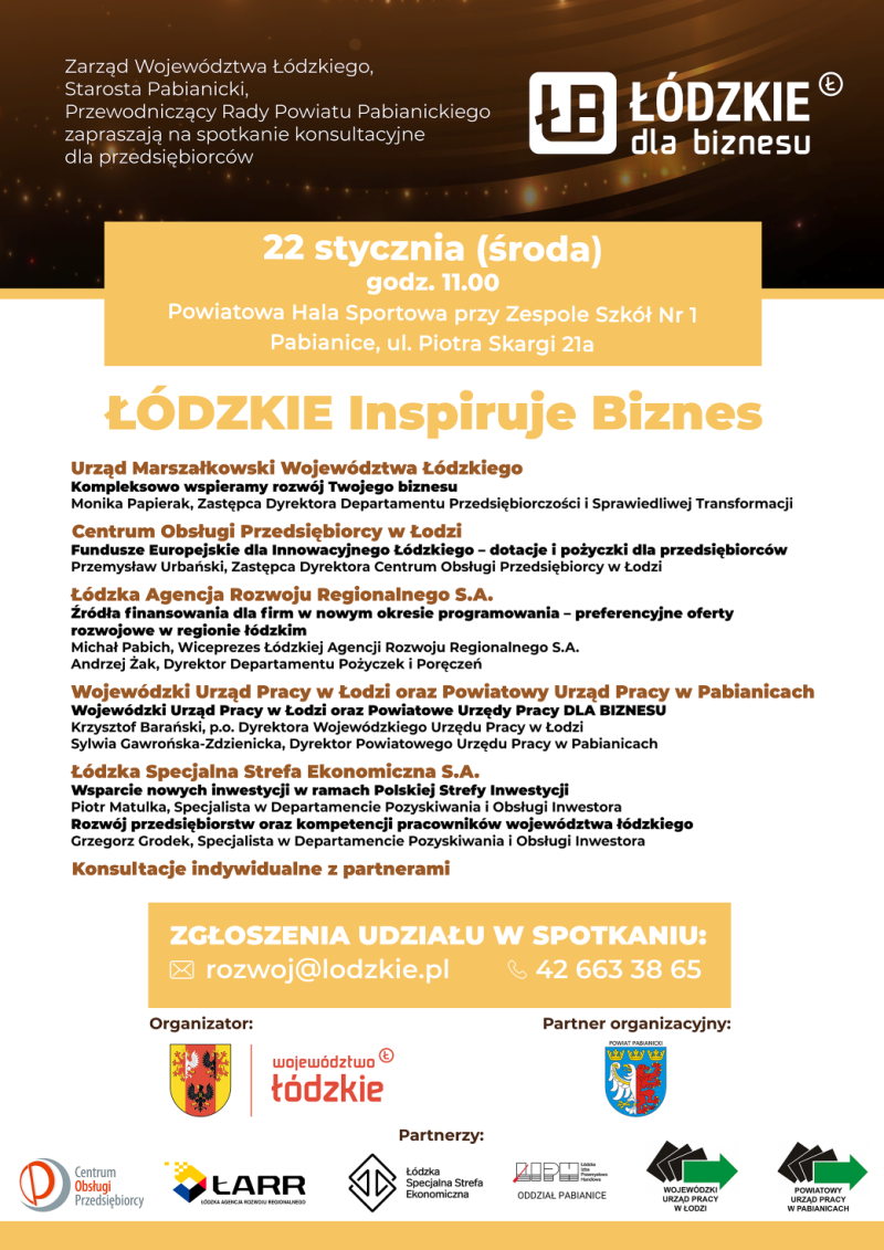 Łódzkie Inspiruje Biznes - konsultacje dla przedsiębiorców 