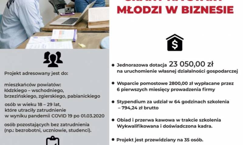 GRANT NA START-MŁODZI W BIZNESIE